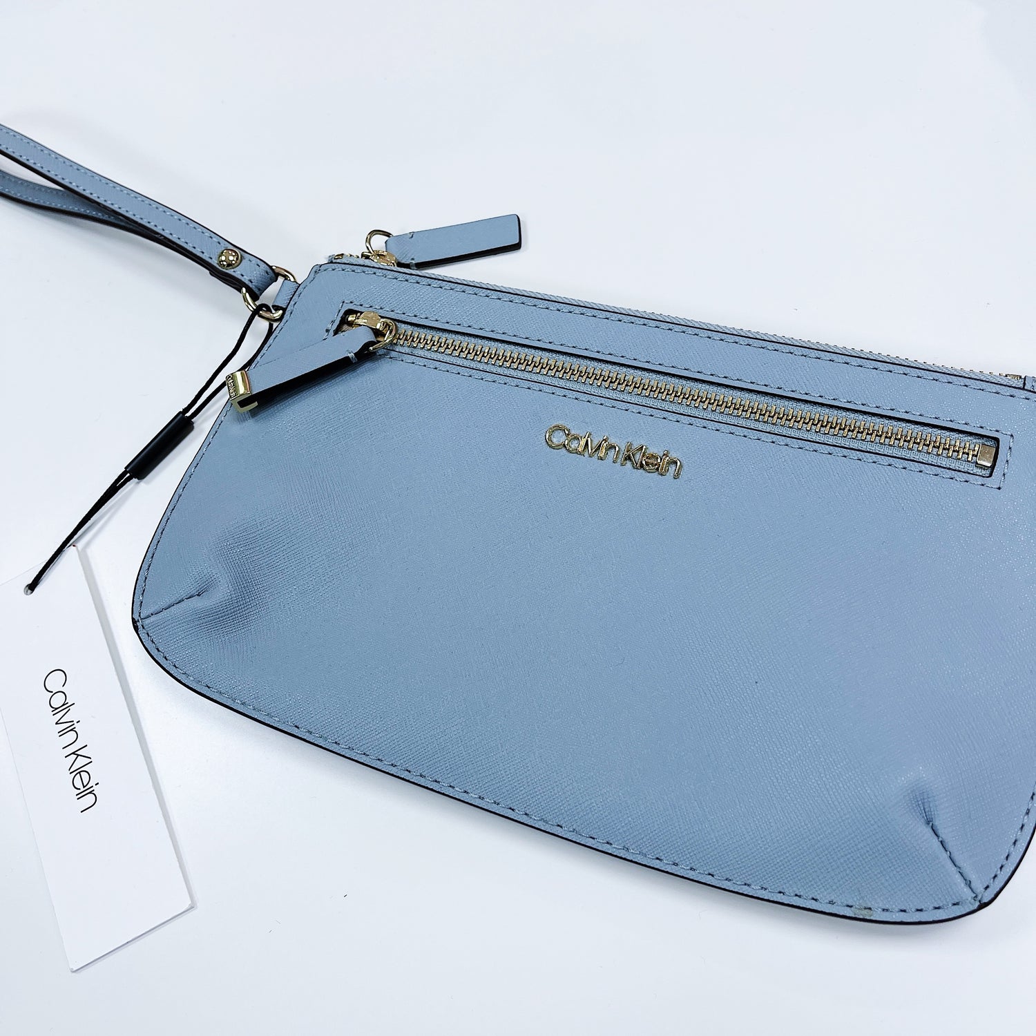 Calvin Klein | Bags | Small Calvin Klein Zippered Clutch Wristlet Travel  Wallet Pouch Fits Passport | Poshmark